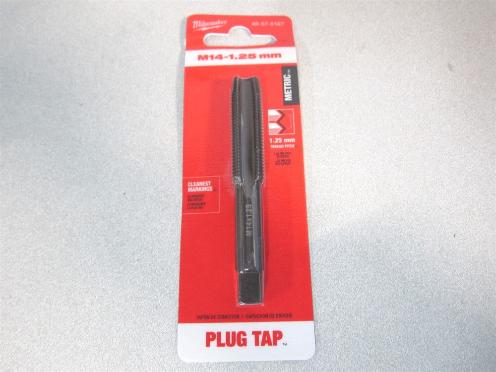 Milwaukee (49-57-5167) M14-1.25 mm Straight Flute Plug Tap