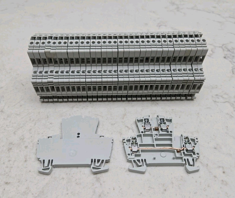 34 Pack Allen Bradley 1492-JD3 Gray Terminal Block 275/400V 2.5mm2
