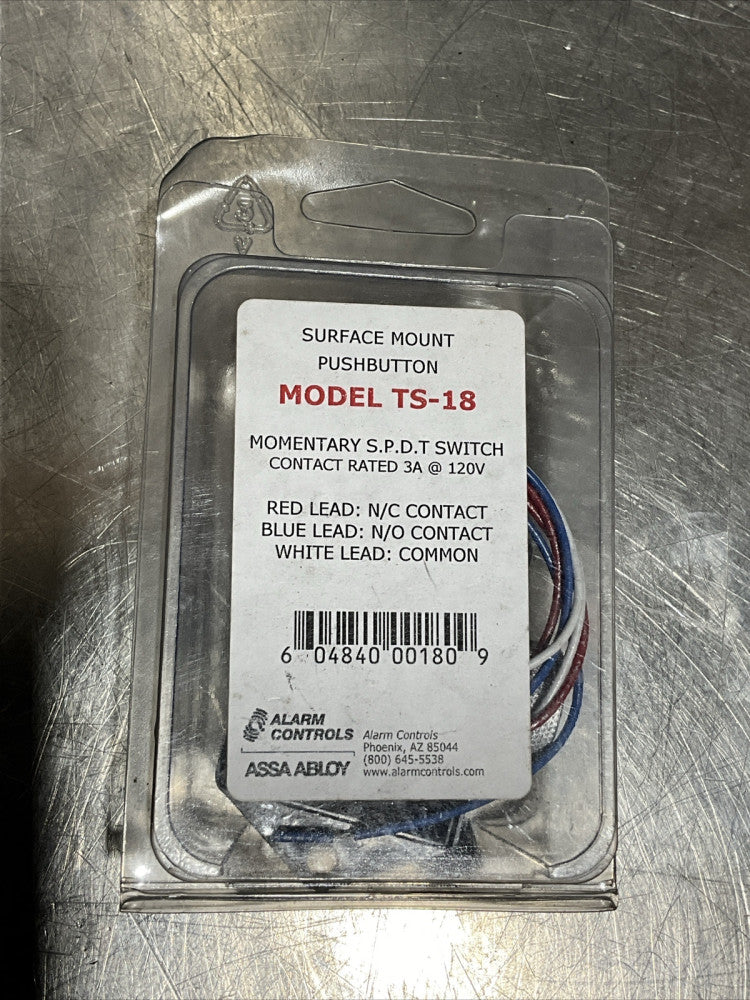 Alarm Controls TS-18 Surface Mount Pushbutton New Surplus