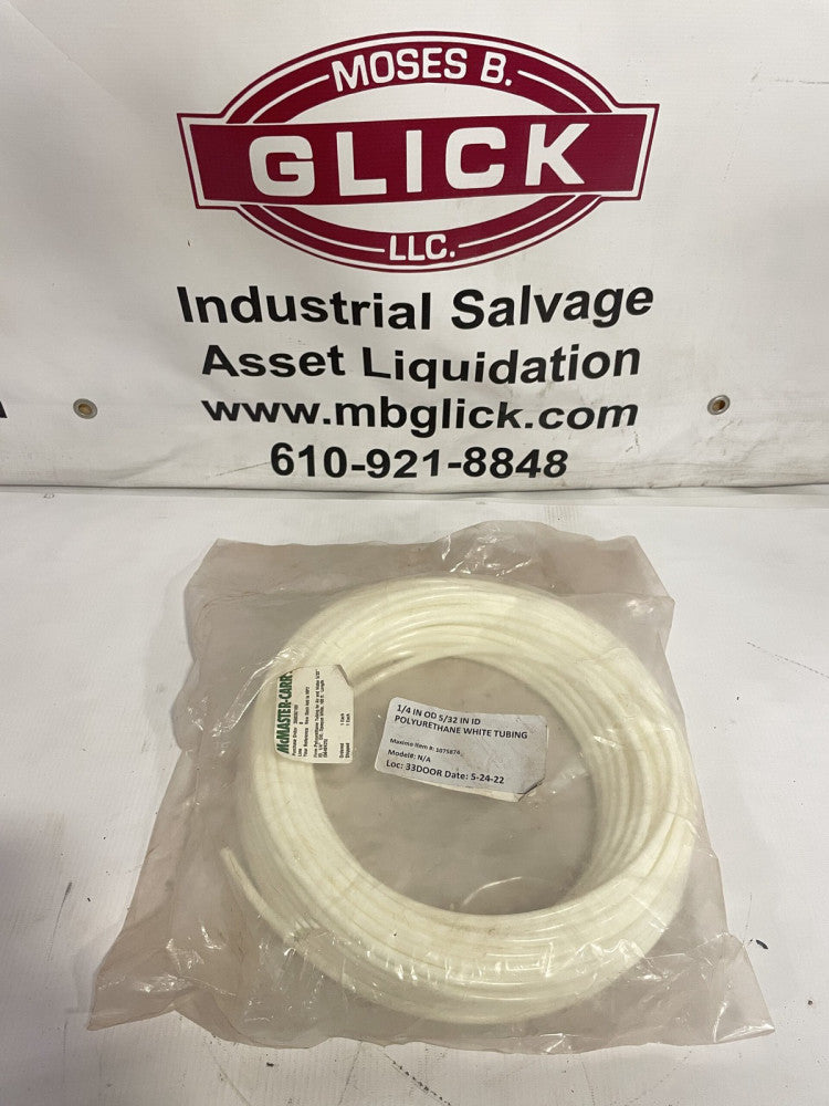 5/32” x 1/4” x 100’ White Polyurethane Tubing for Air and Water -NIB