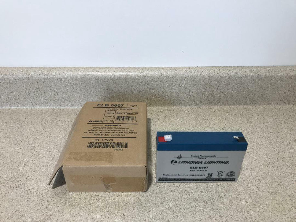 Lithonia Lighting ELB 0607 6V 7.0 Amp. Hr. NEW