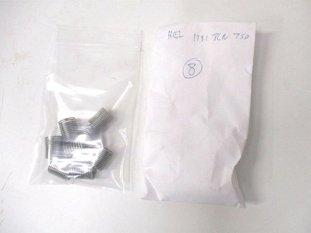Heli-Coil (1191-8CN750) 1/2-20 304 SS Standard Free Running Inserts - Pack of 8