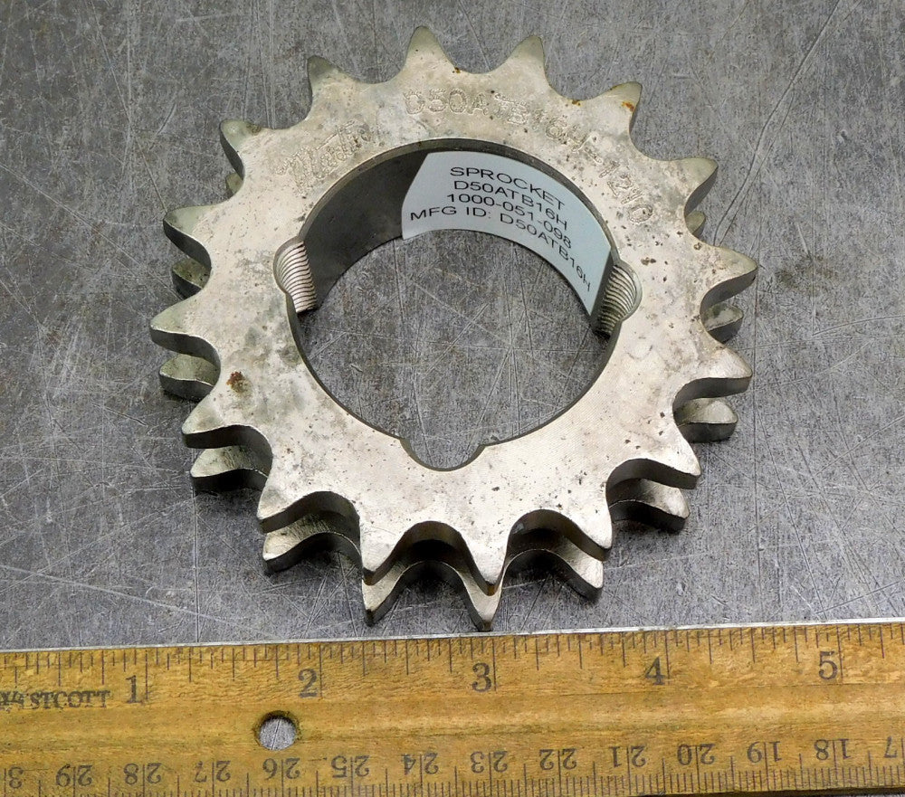 Martin D50ATB16H-1210 Double Roller Chain Sprocket #50 16 Teeth 1-3/4" Bore
