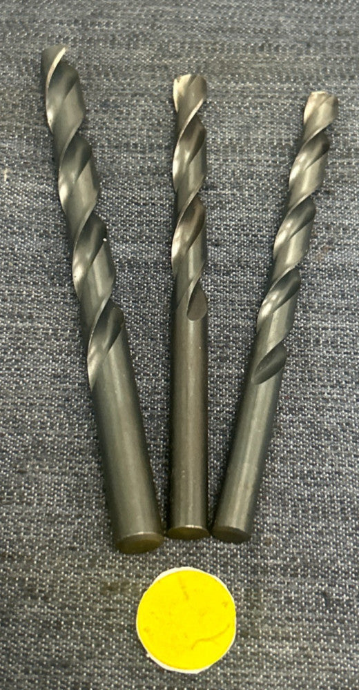ASSORTED BRANDS & SIZES HSS 2 FLUTE DRILL BIT LOT OF 3