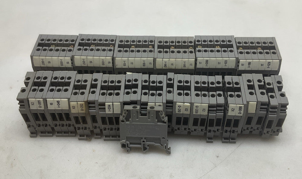 70 Pack Entrelec M4/6-5116 Gray Terminal 4mm 600 VAC 10-24AWG