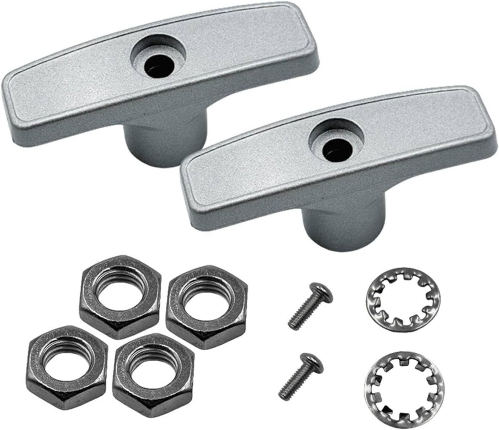 2 Pack-Metal RV Waste Valve Handle Replacement for Extension Gray