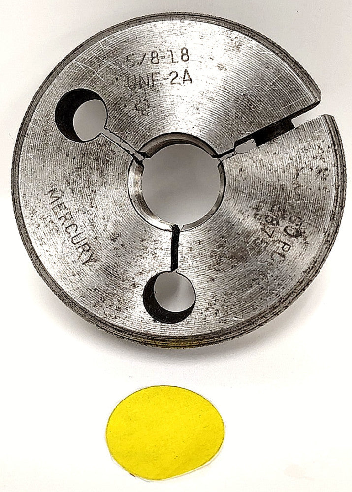 MERCURY 5/8"-18 UNF-2A THREAD GAGE WHEEL OD 2-1/8" ID 5/8" 1/2" THICK GOPD5875