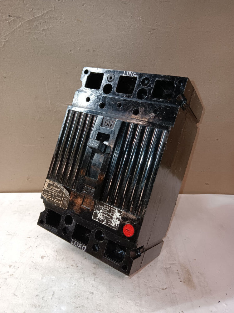 GE TED134110 CIRCUIT BREAKER 110 AMP 3 POLE 480 VAC