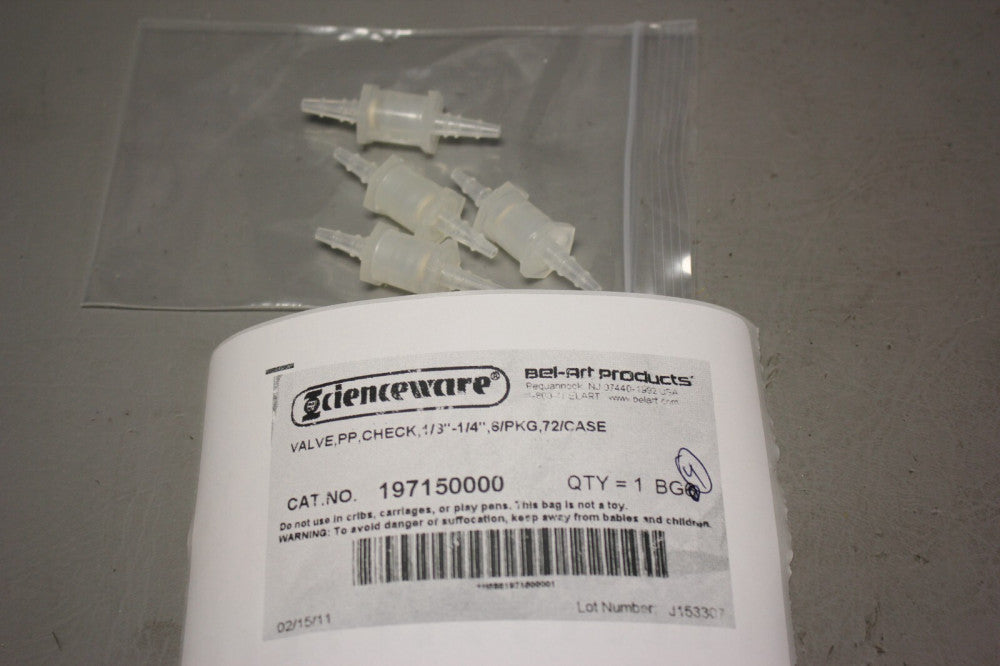 NEW SCIENCEWARE VALVES 4 PACK 197150000 1/3-1/4