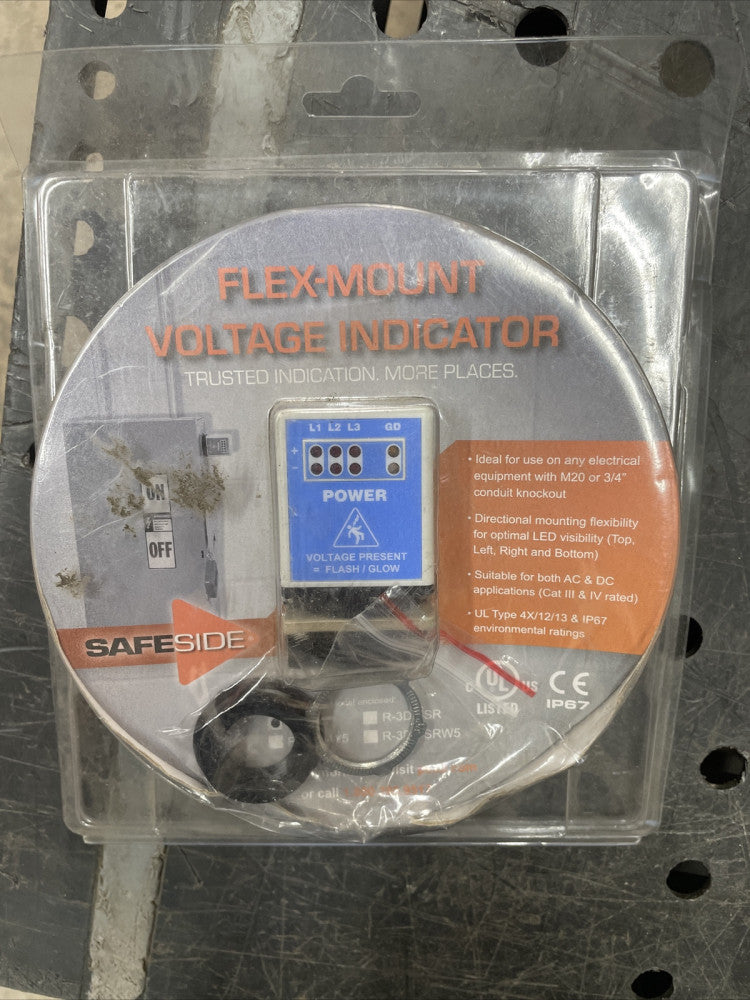 New Old Stock! Flex Mount R-3D2 Flex-Mount Voltage Indicator, 3 Phase, 4-Wire