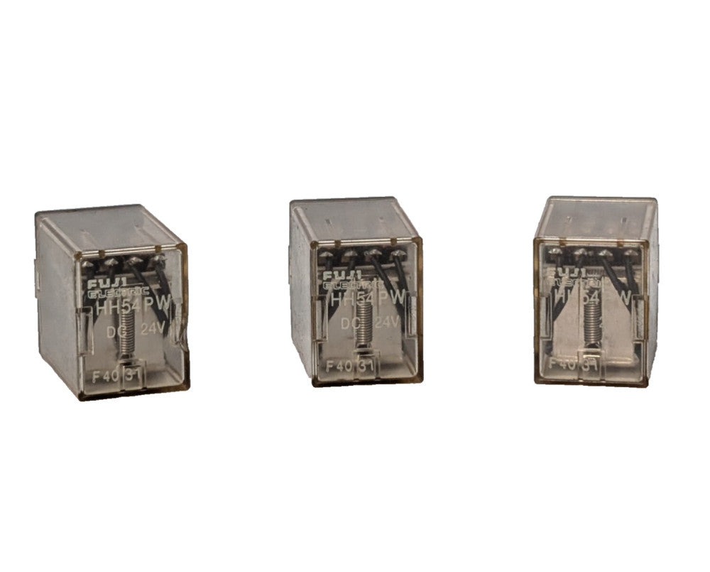 Lot of 3: Fuji Electric HH54PW Relays, 24VDC, 14-Pin, HH-54-PW