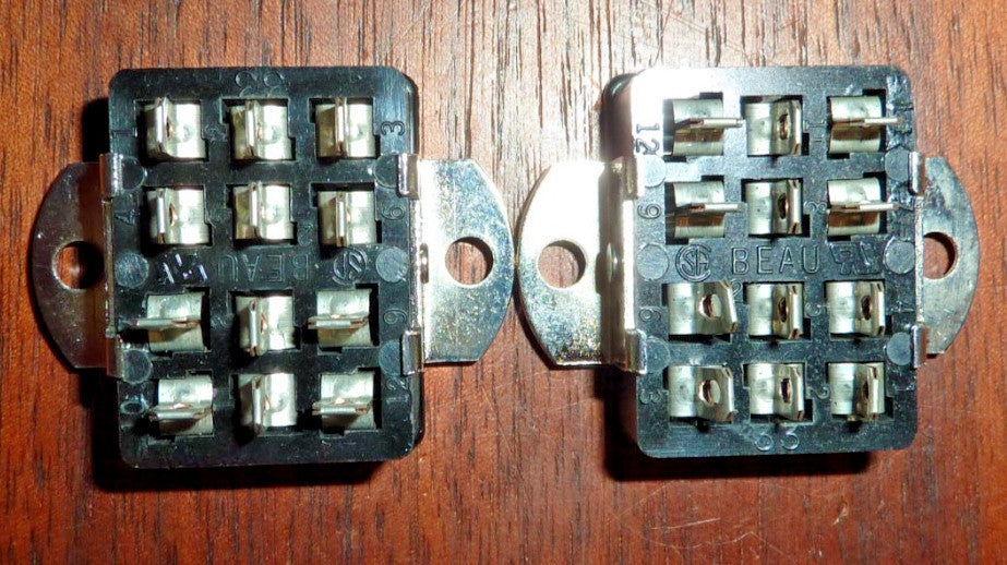 2 Beau Cinch 12 Pin Female Power Socket Connectors S-312-AB