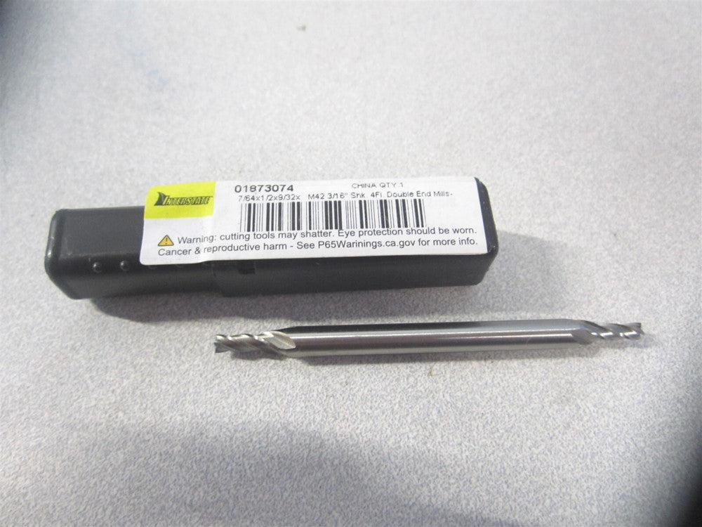 (723-4342) 7/64" x 9/32" x 3/16" x 2-5/8" OAl Cobalt 4 Flute Square End Mill