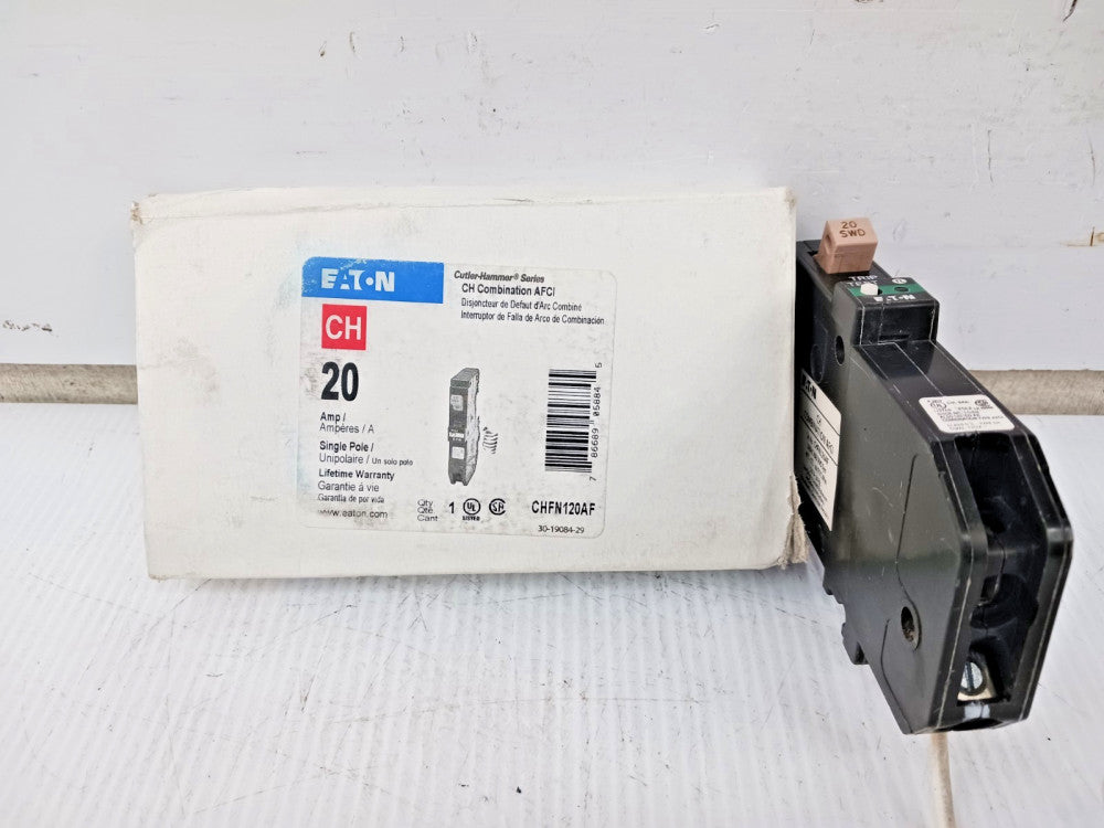 New Eaton 20 Amp Snap-In Combination AFCI Circuit Breaker 1 Pole 120V CHFN120AF