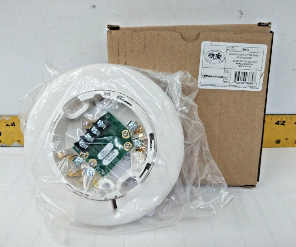 NEW EDWARDS ANALOG DETECTOR BASE WITH ISOLATOR IB4U