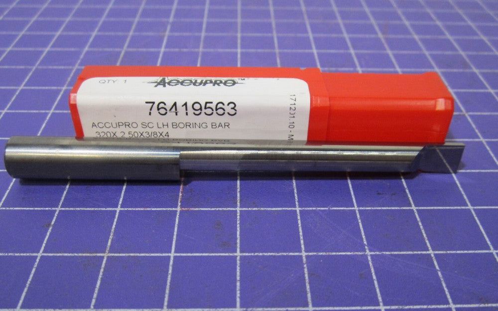 Accupro LH Boring Bar 0.3200" Min Bore x 2-1/2" Max Bore Submicron Solid Carbide