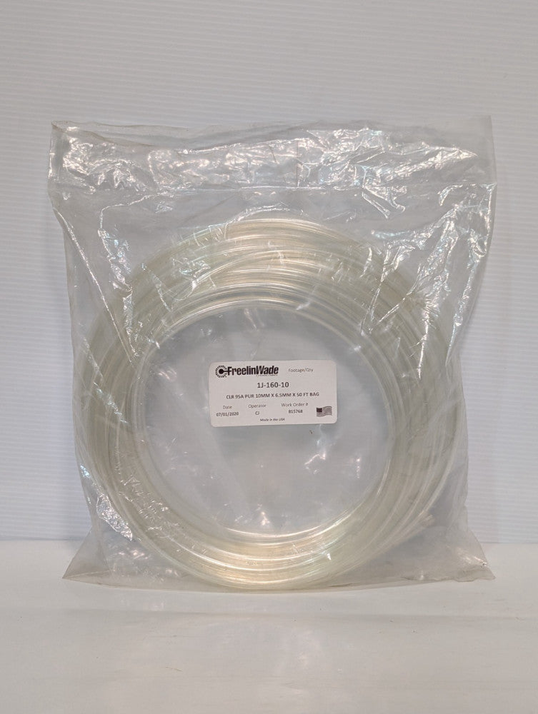Freelin Wade CoilHose 1J-160-10 CLR 95A PUR 10mmX6.5mmX50ft, In Original Package