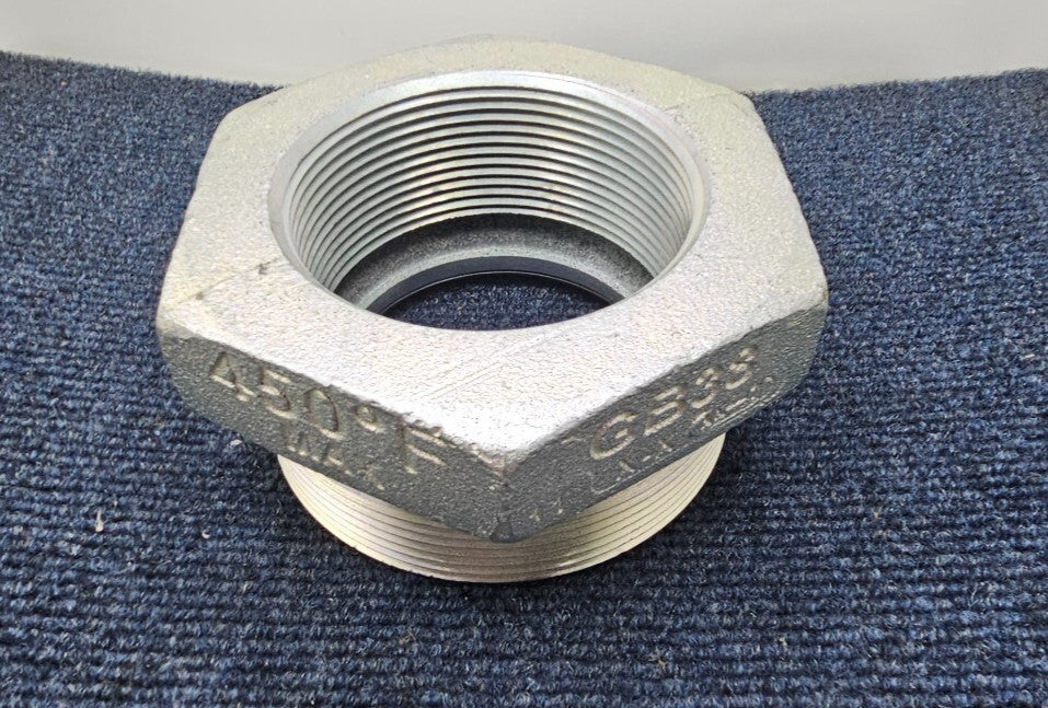 GB38 Approx 3" Boss Ground Joint Seal Female Spud NPT 450 DEGREE Cast Iron