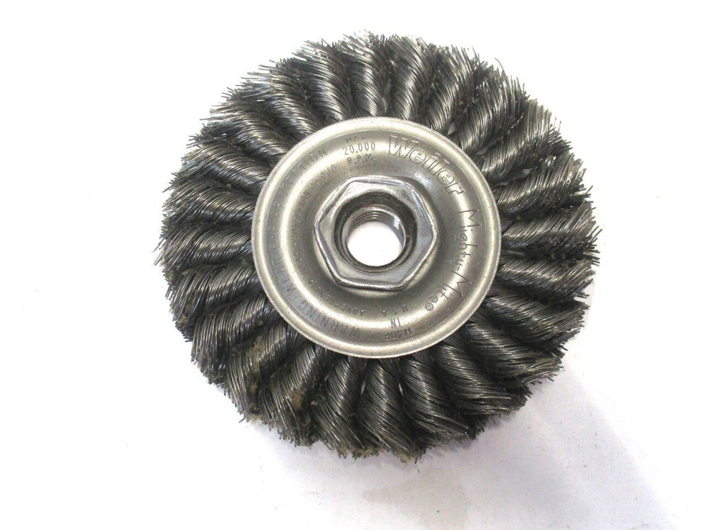 Weiler (94638) 4" OD 5/8-11 Arbor Hole 20000 RPM Knotted Steel Wheel Brush