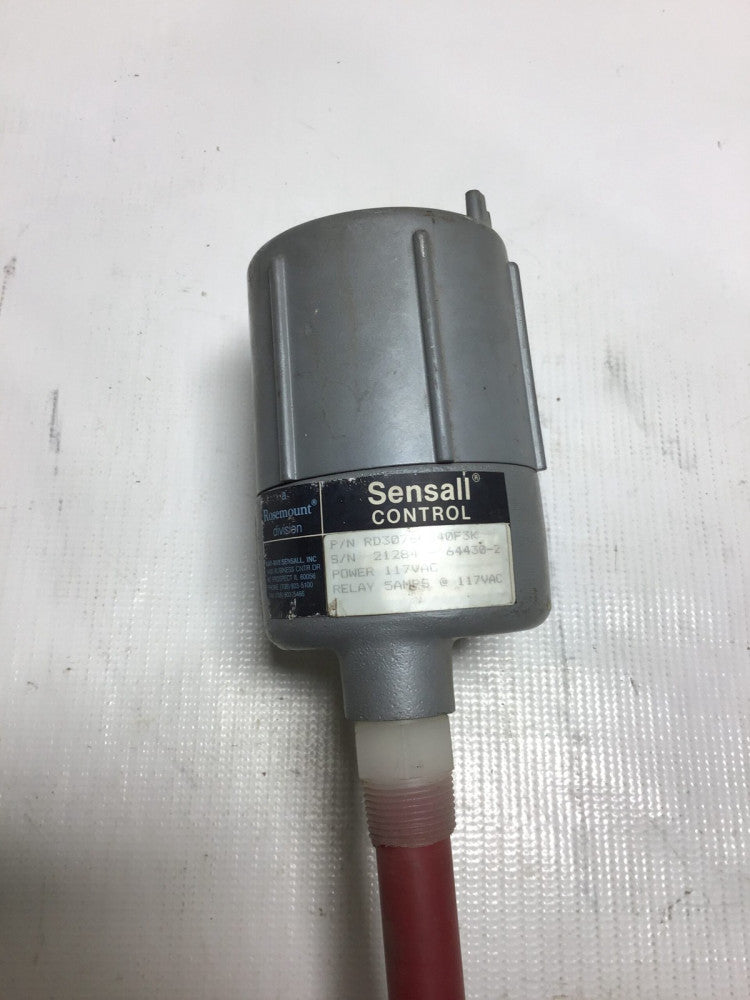 Rosemount RD307SKE40F3K Sensall Control Liquid Level Switch 117VAC 5Amps