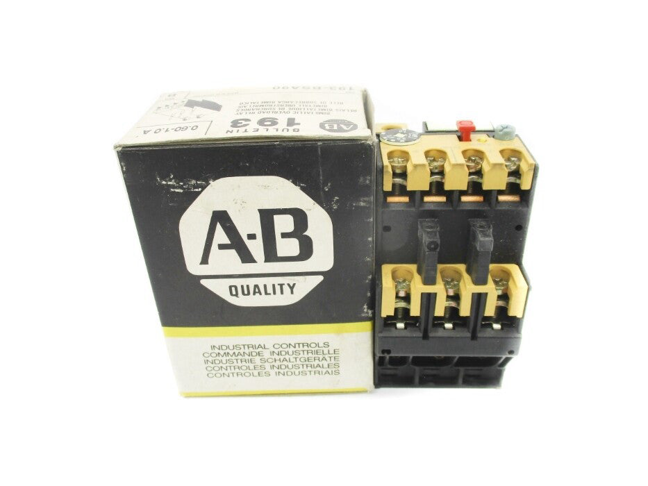ALLEN BRADLEY 193-BSA90 SER. B 600V 0.60-1.0A (BK/YL) NSMP