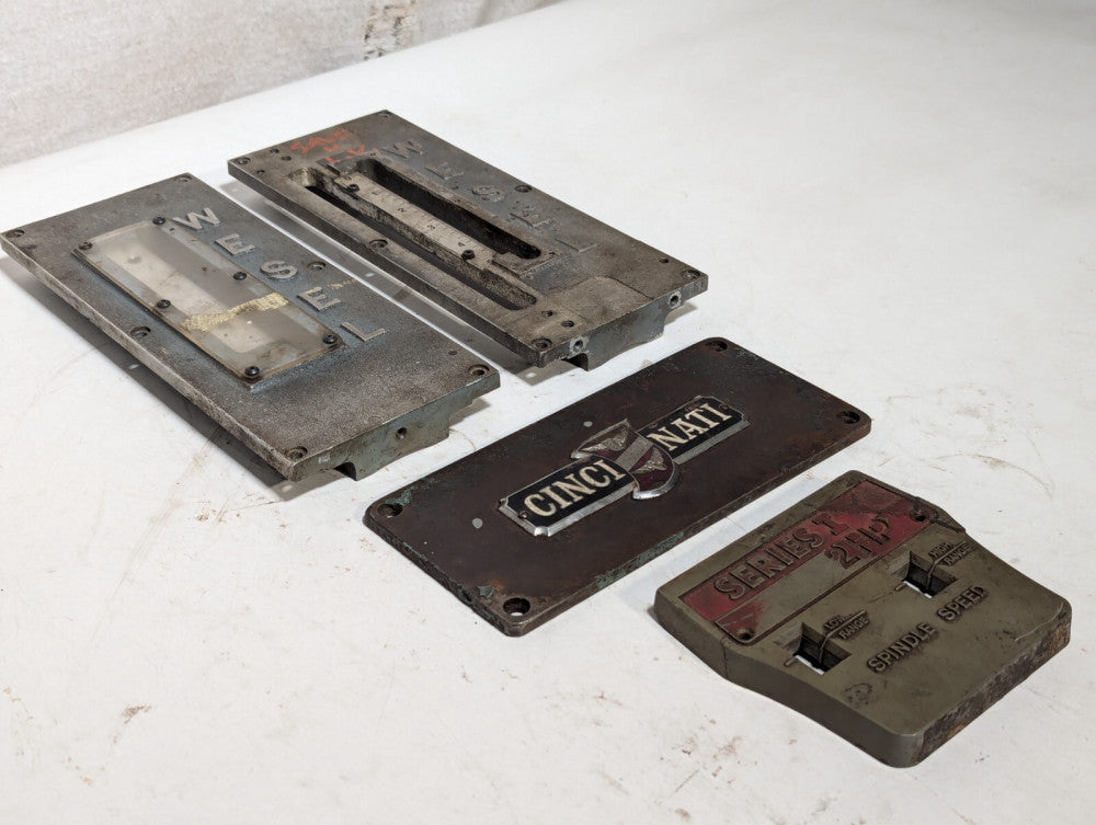 Plates for Cincinnati Wesel Machining Equipment Spindle Speed Series 1 2HP