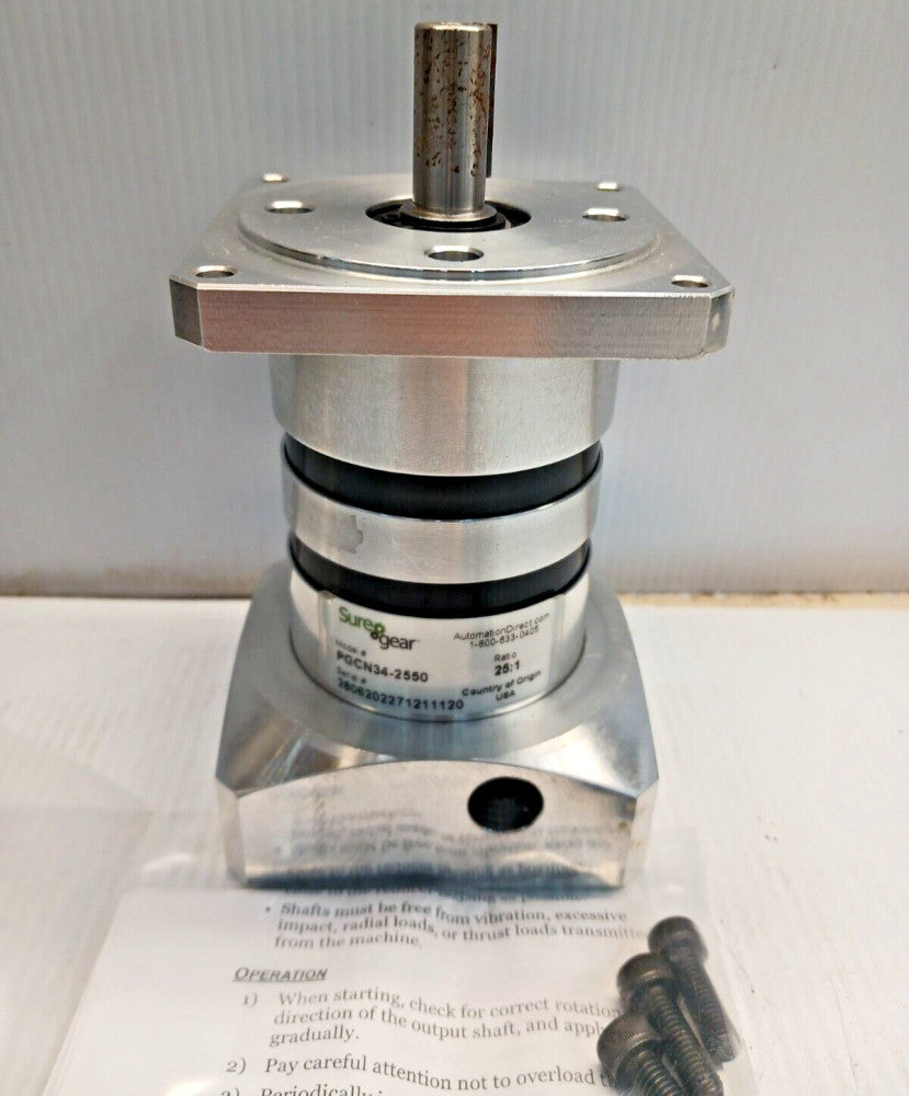 NEW AUTOMATION DIRECT 25:1 PLANETARY SURE GEAR BOX PGCN34-2550