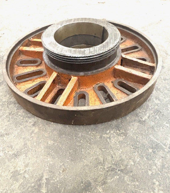 UNBRANDED LATHE FACE PLATE 14" OD " BORE 4" STEEL MATERIAL