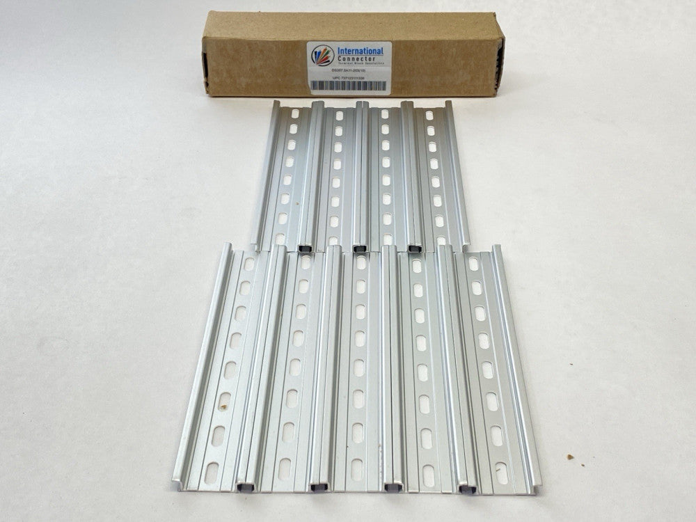 International Connector DS357.5A11-203 DIN Rail 8" LOT OF 9