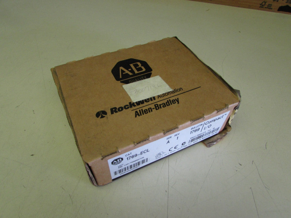 2-QTY ALLEN BRADLEY COMPACT I/O 1769-ECL SER-A REV-1 END CAP LEFT NEW IN BOX!M/O