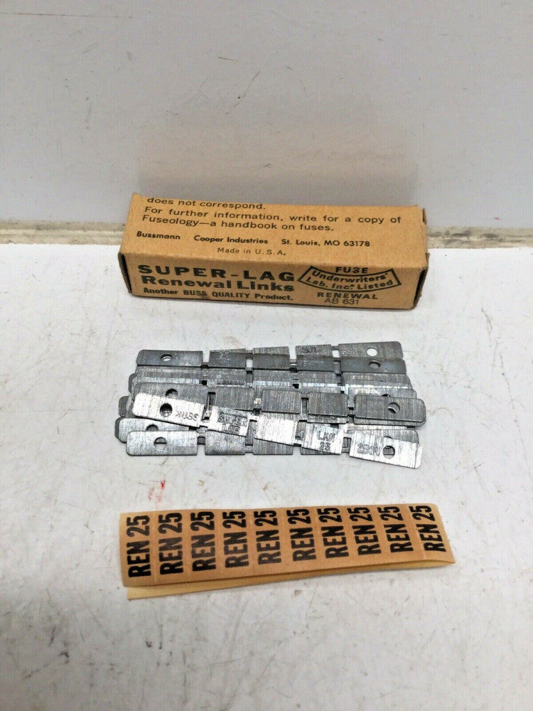 Cooper Bussmann Buss LKN 25 SUPER LAG RENEWABLE LINK (LOT of 20) RENEWAL