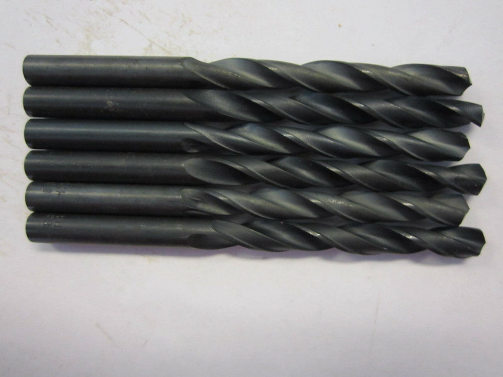 8.80mm x 3" Oxide Coated HSS 2-Flute Jobber Length Drill Bits - Lot Of 6
