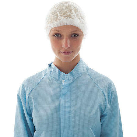 Bioclean Bbc-W Bouffant Cap, Polypropylene, 19 In Dia., White, M, 1000 Pk