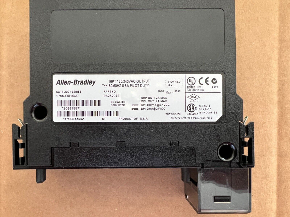 ALLEN BRADLEY CONTROLLOGIX 1756-OA16 SER-A, 16PT D/O MODULE REFURBISHED M/O !!