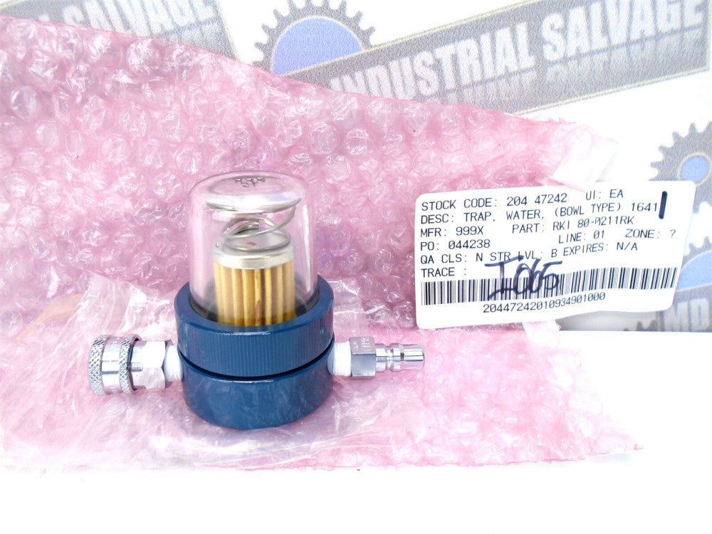 RKI - 80-0211RK - Gas Detector WATER TRAP w/1641 Fittings & Pleated Filter (NEW)
