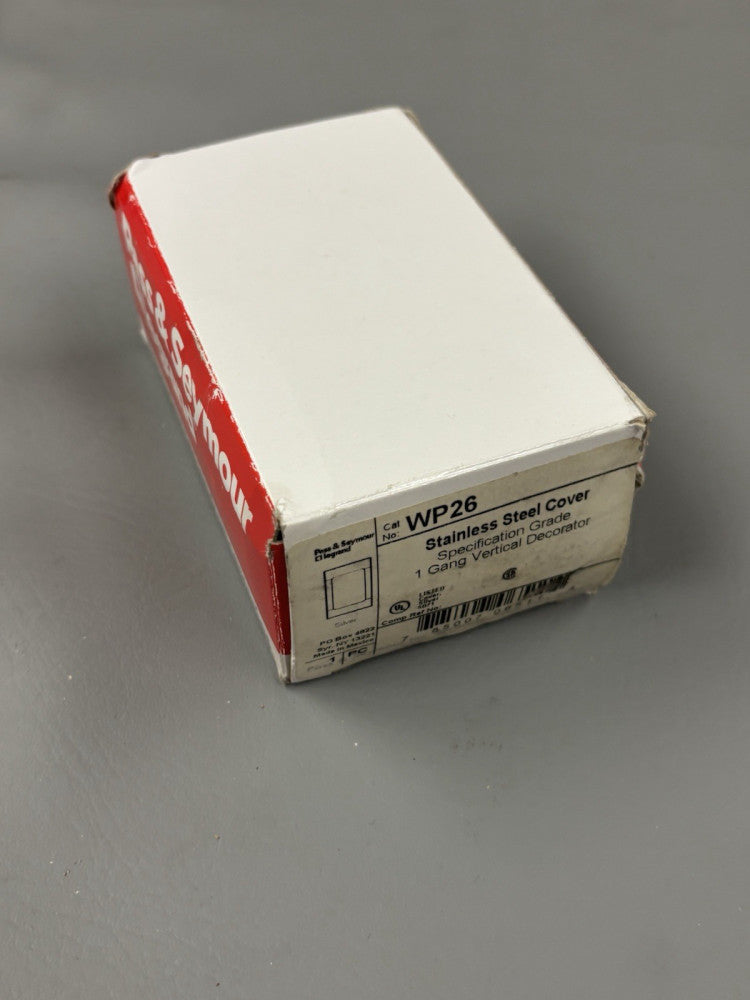 Pass & Seymour WP 26 Stainless Steel Cover Gang Vertical Decorator