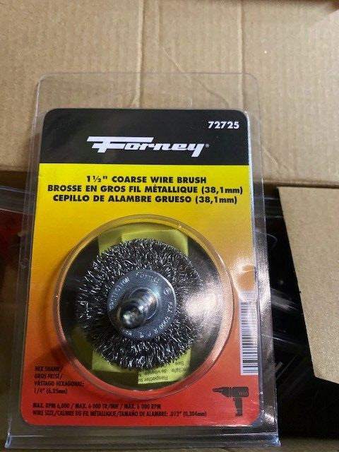 (5 PACK) FORNEY 72725 1 1/2" GRINDER WIRE WHEEL CUP BRUSH CRIMPED WIRE