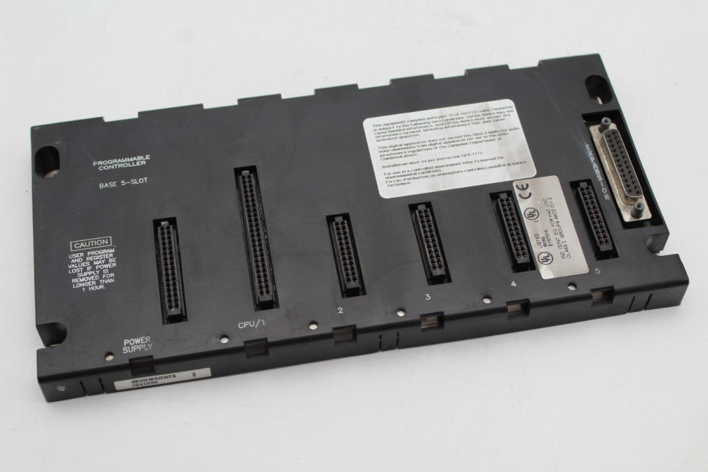 GE Fanuc IC693CHS397H 5 Slot Base EMI