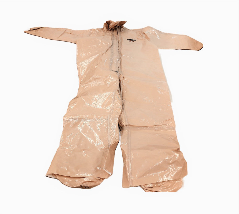 Lakeland ChemMax 4 Suit Attached hood, boots TAN (Case of 6) 42165 2XL NOS