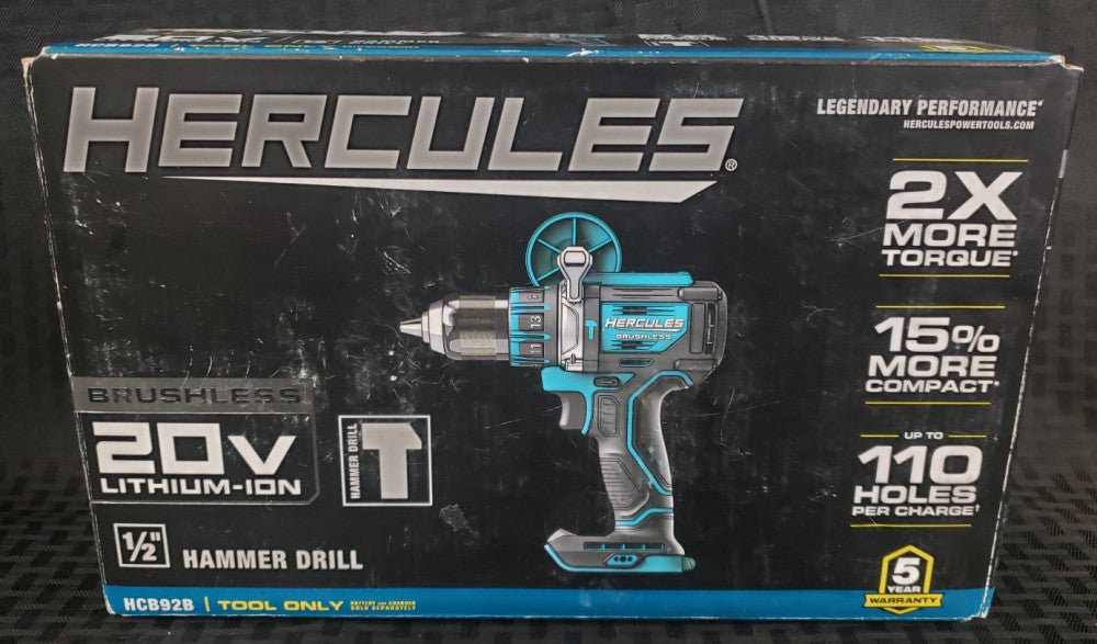 447025 - Hercules Brushless 20V 1/2" Hammer Drill - Tool Only - HCB92B
