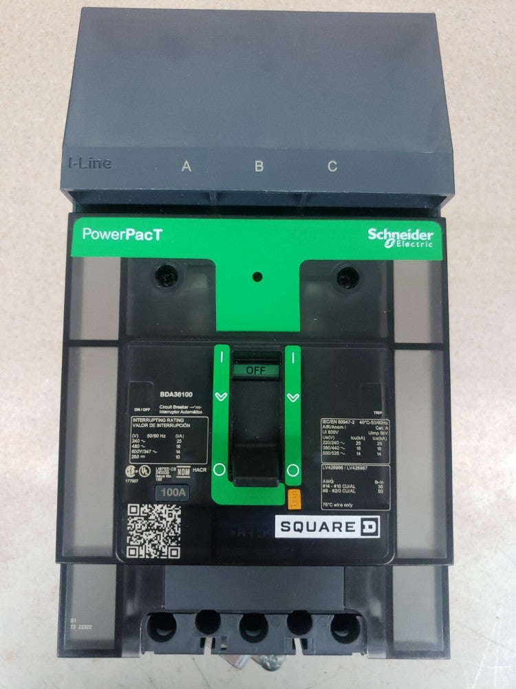 New no Box! Square D BDA36100 100 Amp 600V 3 Pole BD Circuit Breaker