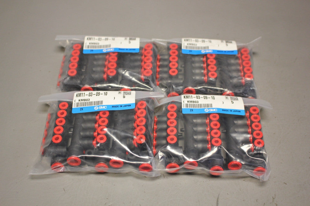 NEW SMC KM11-03-09-10 PNEUMATIC MANIFOLD 2 INPUTS 10 OUTPUTS 20PCS