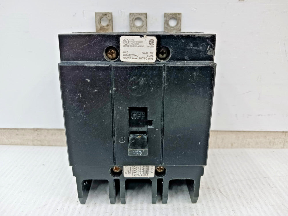 Eaton 60 Amp Bolt-On Circuit Breaker 480/277 VAC 3 Pole GHB3060