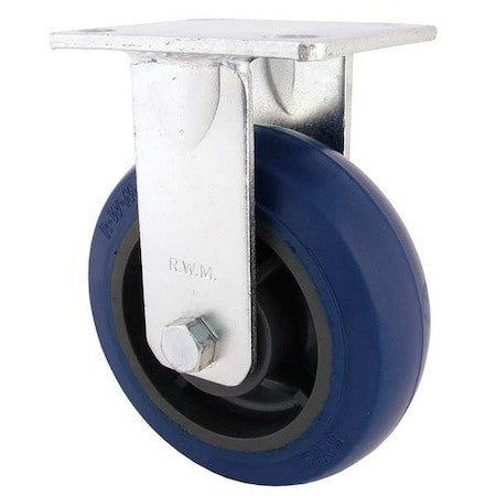 Rwm 65-Swb-0820-R Rigid Plate Caster,Rubber,8 In.,700 Lb.
