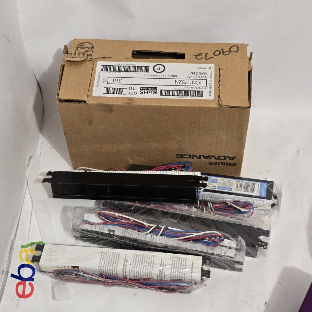 5 Pack ADVANCE ICN-1P32-N 120-277V, 50-60Hz Input Frequency Solid Wire Ballasts