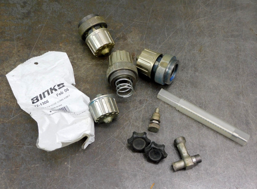 Binks / DeVilbiss Paint Spray Gun Parts Mixed Lot of Ten (10)