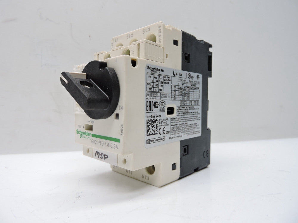 Schneider EGV2-P10H7 4-6.3A Circuit Breaker Motor Starter 3-Pole - NOB NEW!