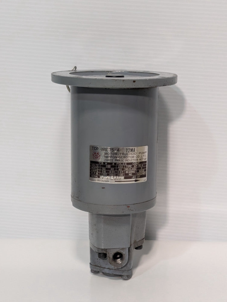 Nippon Oil Pump NOP Trochoid TOP-IME75-4 12MA Type GP-75-4 3 Phase Used As Shown