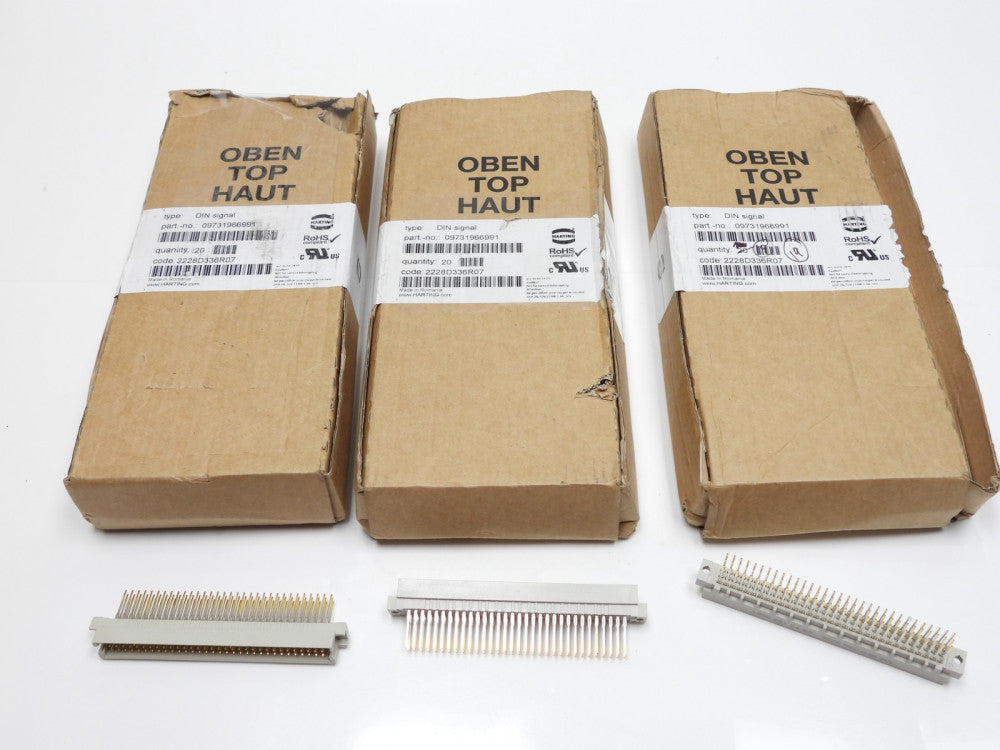 (Lot of 59) Harting 09731966991 96 Position Din Connector Head Din Signal
