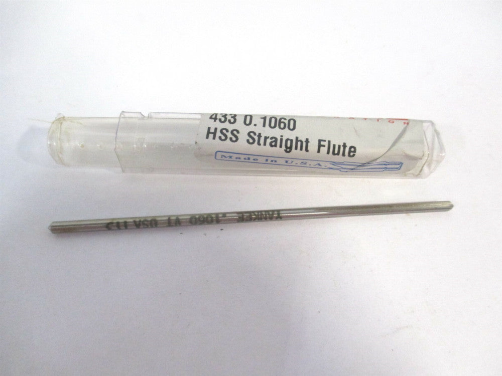 Yankee (433-0.1060) 0.1060 x 7/8" x 3-1/2" OAL HSS 4Fl Straight Chucking Reamer